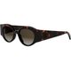 Triomphe Stamp Havana Round Sunglasses-